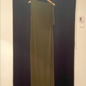 Elegant Olive Green Maxi Dress